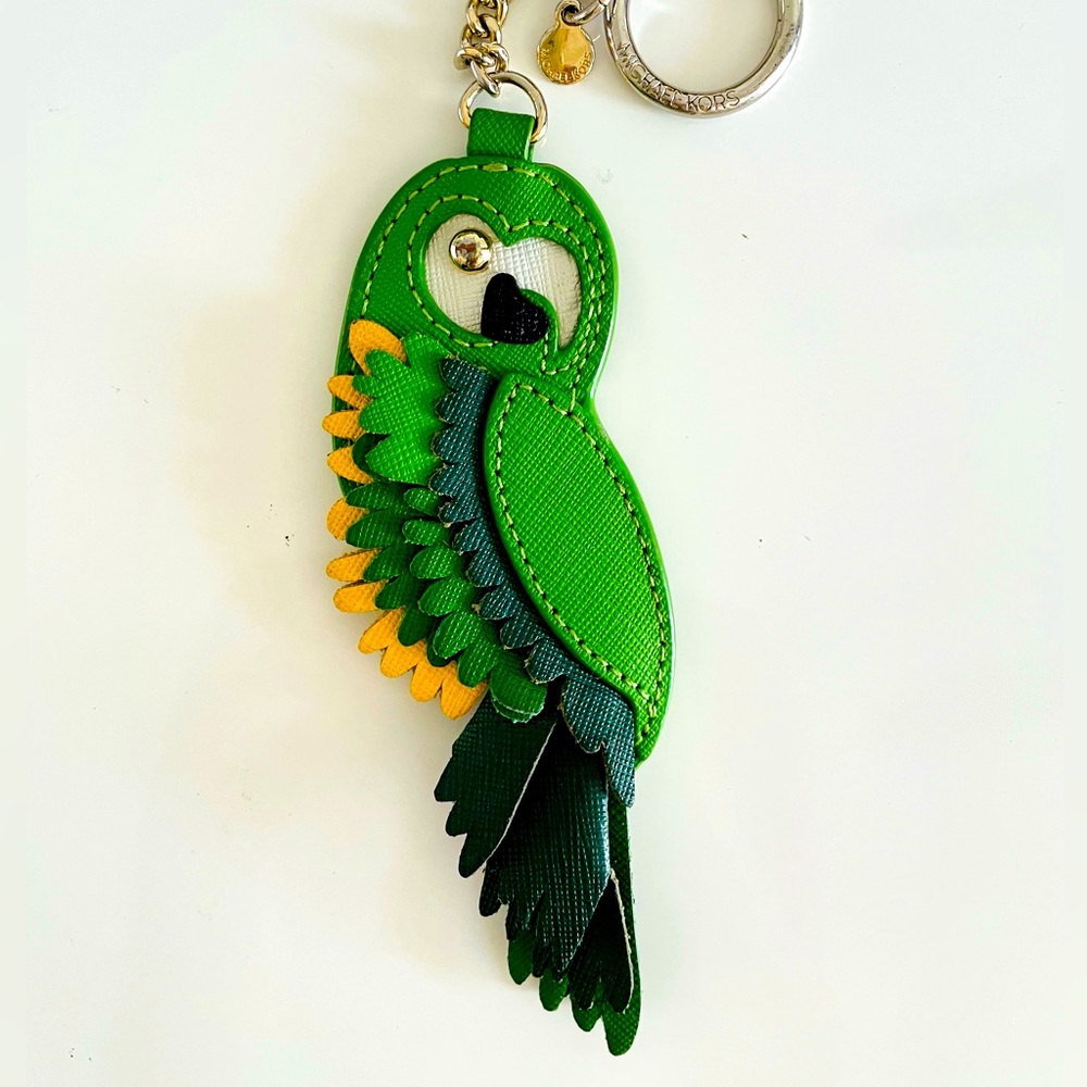 **SOLD**Michael Kors Large Green Parrot Charm Keychain